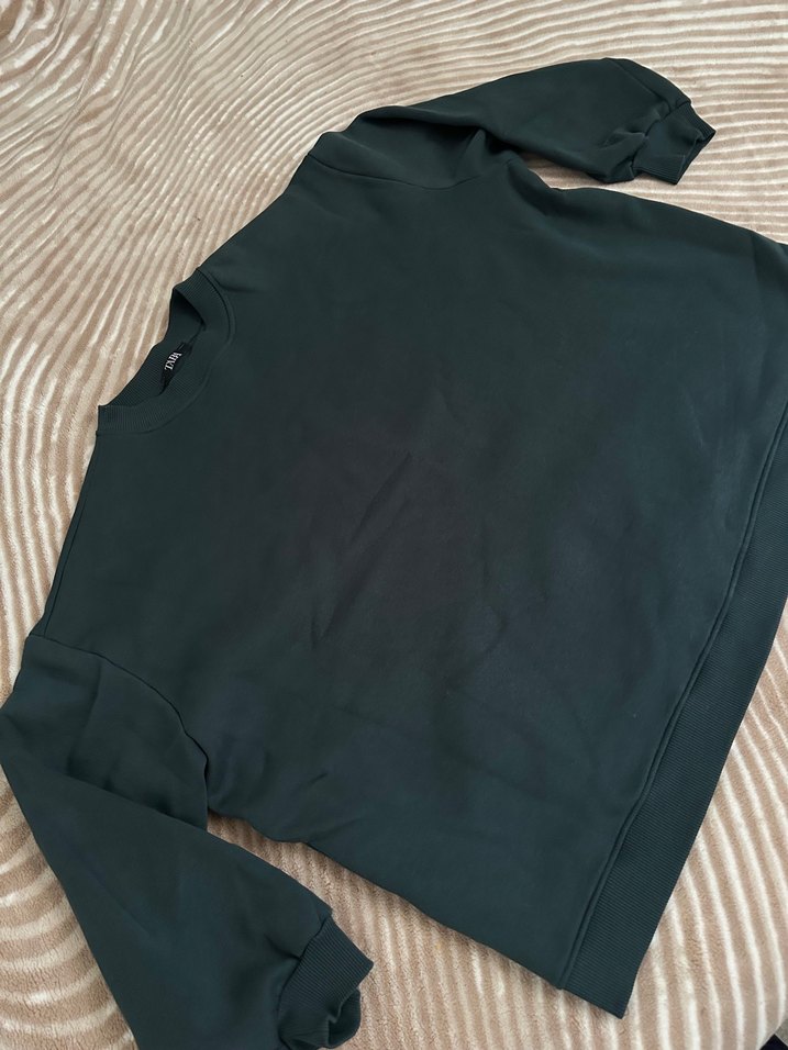 Haki Kadın Basic Sweatshirt - Görsel 4