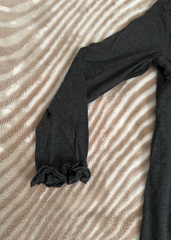 Gri Uzun Kollu Lohusa Elbisesi - Görsel 4