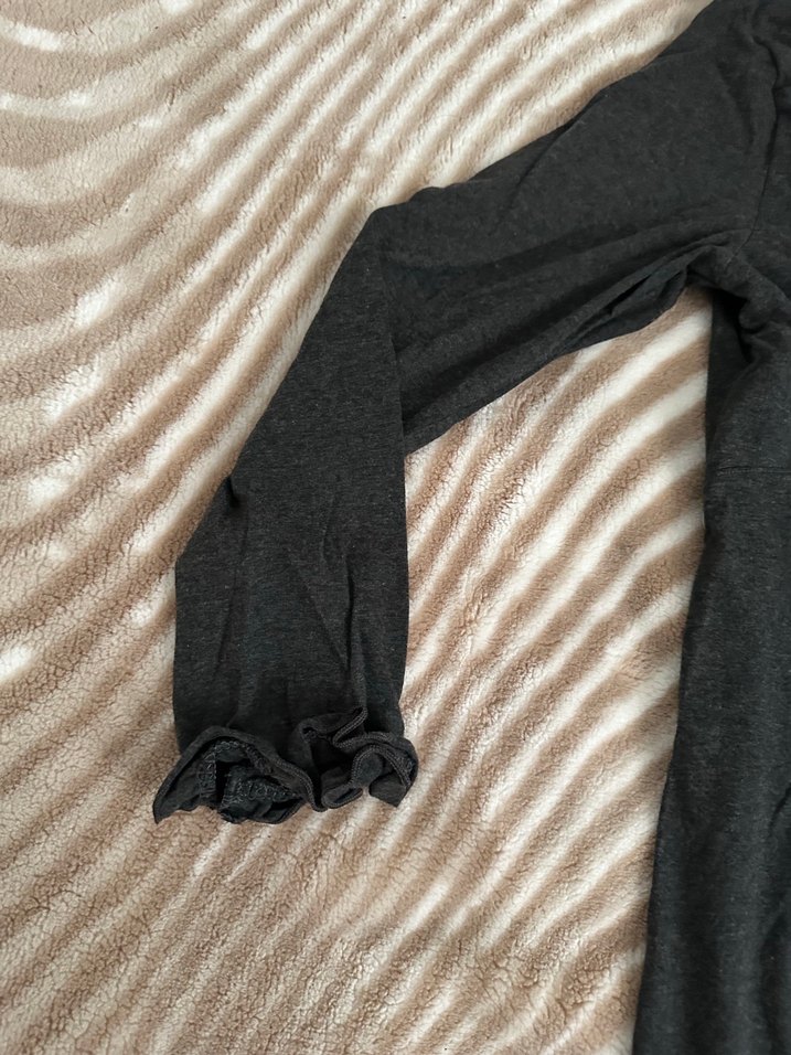 Gri Uzun Kollu Lohusa Elbisesi - Görsel 4