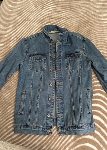 Kadın Mavi Düğmeli Denim Ceket - Görsel 3