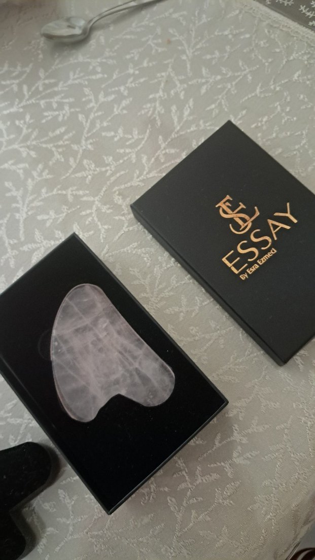 Pembe Kuvars Gua Sha Yüz Masaj Taşı - Görsel 2