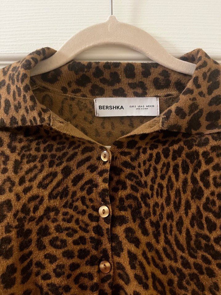 Bershka Leopar Desen Triko Takım - Görsel 4