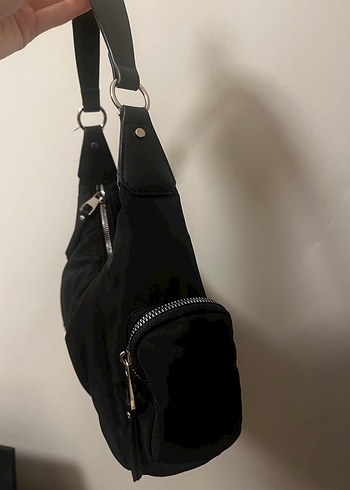 Siyah Deri Tokalı Kadın Çantası - Görsel 3