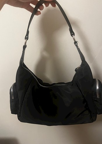 Siyah Deri Tokalı Kadın Çantası - Görsel 2
