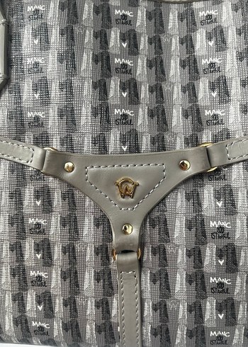 Manc Gri Monogram Çanta - Görsel 4