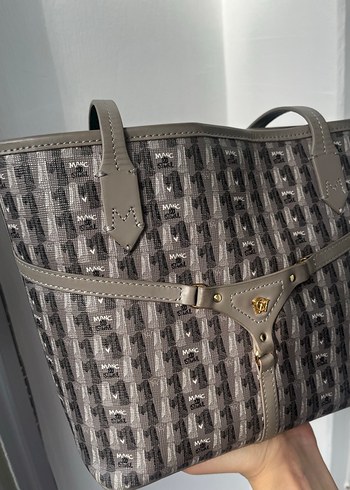 Manc Gri Monogram Çanta - Görsel 8