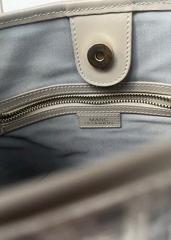 Manc Gri Monogram Çanta - Görsel 6