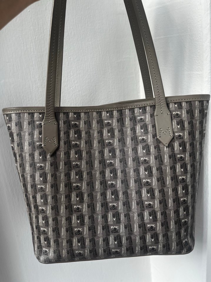 Manc Gri Monogram Çanta - Görsel 5