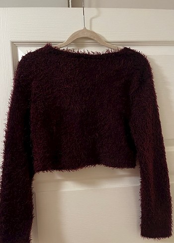 Koton Bordo Mini (Crop) Triko Kazak - Görsel 4