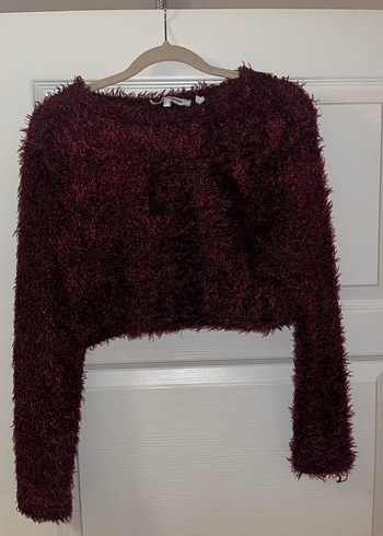 Koton Bordo Mini (Crop) Triko Kazak - Görsel 2