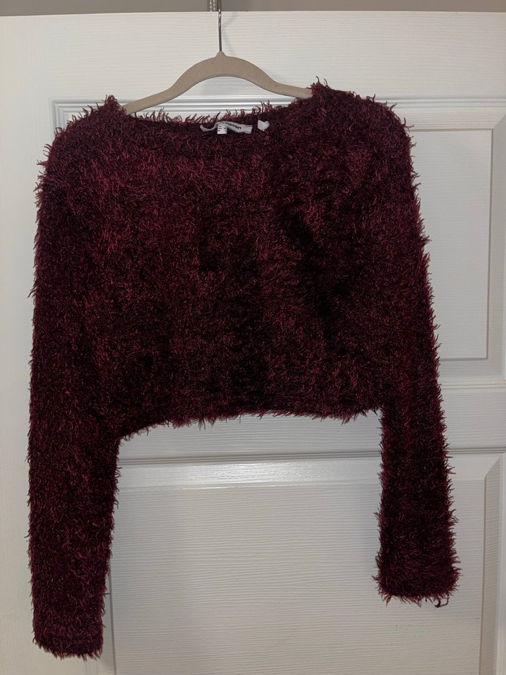 Koton Bordo Mini (Crop) Triko Kazak - Görsel 2