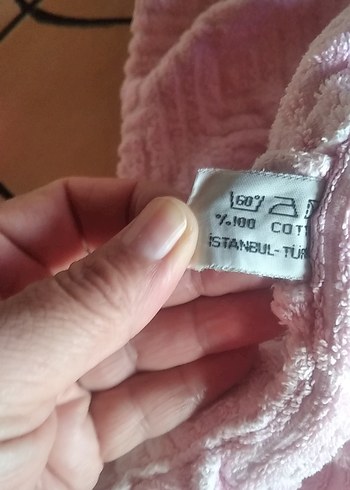 46 Beden pembe Renk Pembe Bohem Tarzı Bornoz