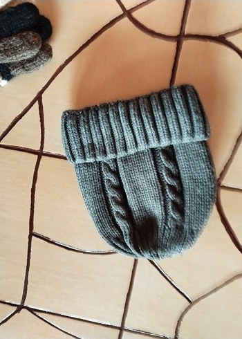 Renkli Örgü Kadın Bere Seti - Görsel 5