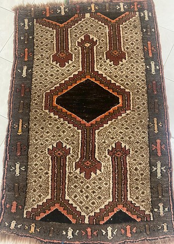 Kahverengi Desenli Geleneksel Halı - Görsel 2