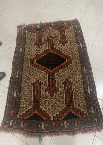 Kahverengi Desenli Geleneksel Halı - Görsel 9