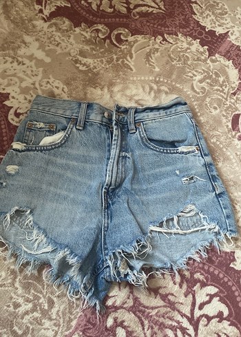 Kadın Bağcıklı Salaş Mini Denim Şort
