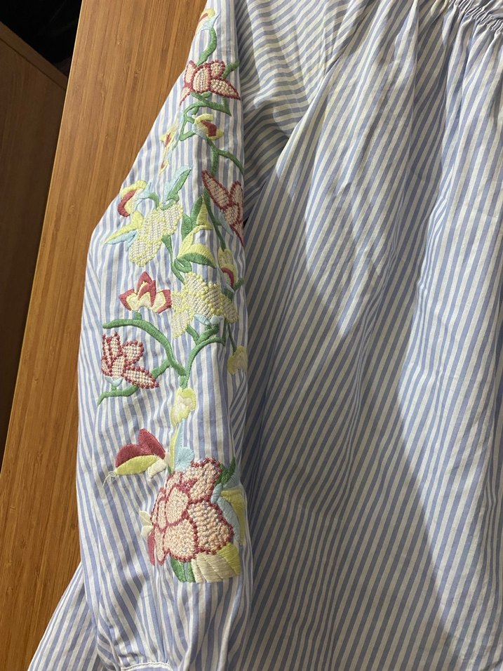 Nakışlı, Pilili, Bohem Kadın Bluzu - Görsel 2