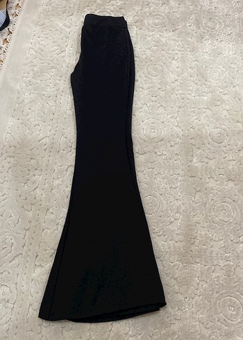 Siyah Kadın Rahat Kumaş Pantolon - Görsel 2