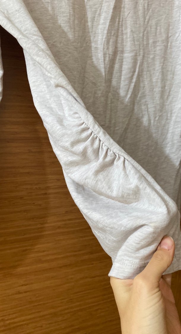 Gri Bebek Baskılı Hamile Bluzu - Görsel 5