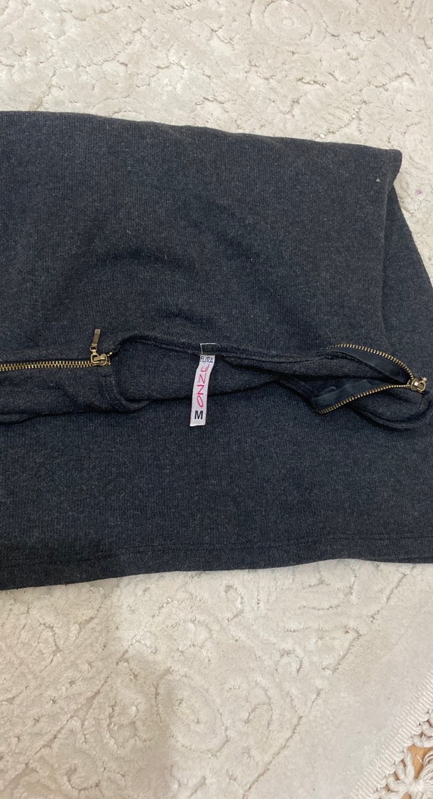 Gri Yün Kadın Triko Uzun Kollu - Görsel 3