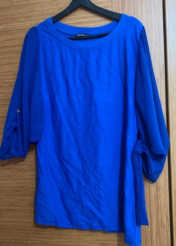 Mavi Salaş Uzun Kollu Kadın Bluz - Görsel 3