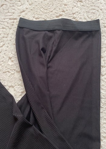 Siyah Bol Kesim Kadın Kumaş Pantolon - Görsel 5