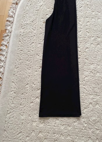 Siyah Bol Kesim Kadın Kumaş Pantolon - Görsel 3