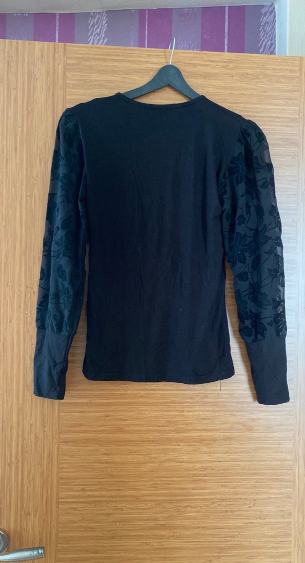 Siyah Uzun Kollu Kadın Bluz - Görsel 4