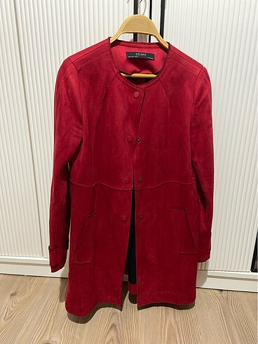 Zara bordo süet çeker