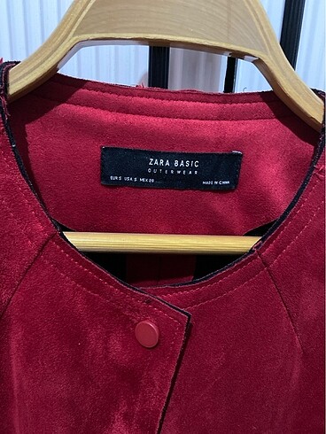 Zara Zara bordo süet çeker