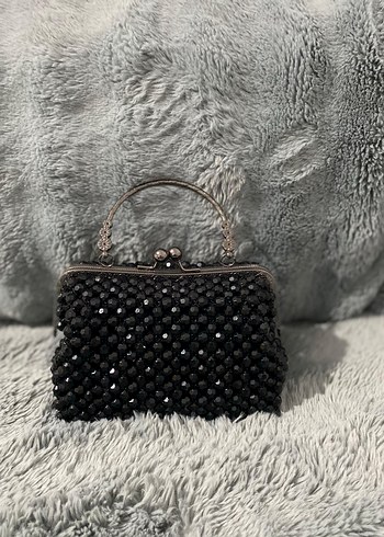 Boncuk İşlemeli Beyaz Kadın Çantası - Görsel 2