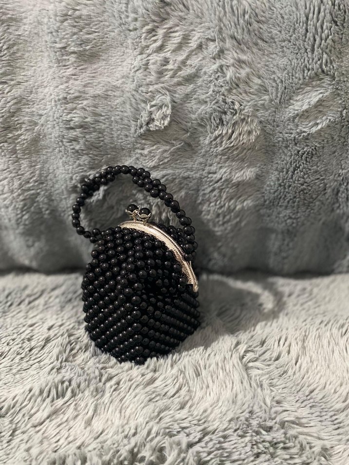 Boncuk İşlemeli Beyaz Kadın Çantası - Görsel 5