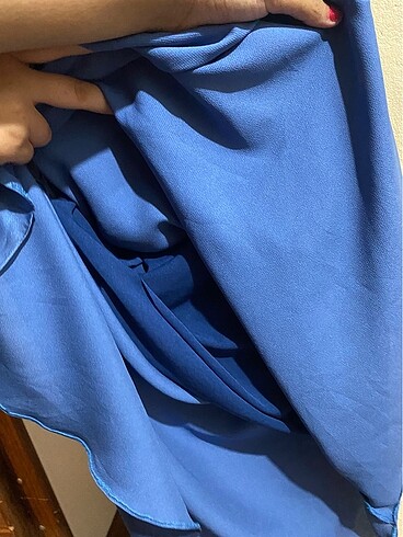 l Beden mavi Renk Elbise