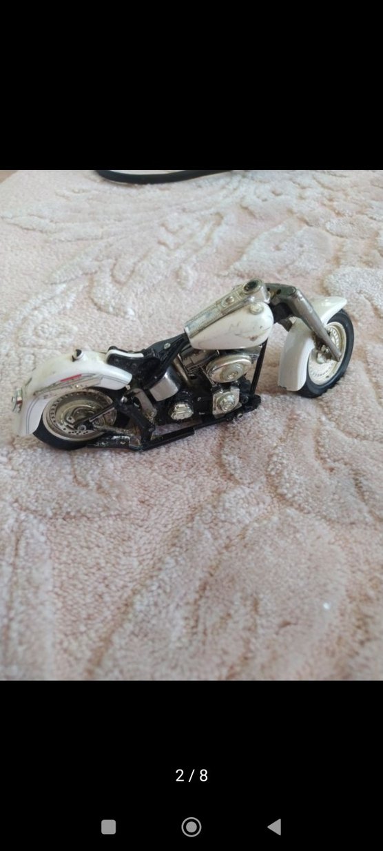 Ağır metal Beyaz Motosiklet - Görsel 3