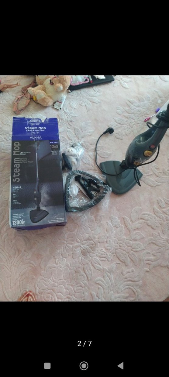 AUHMA Siyah Buharlı Temizleyici Mop sıfır - Görsel 2