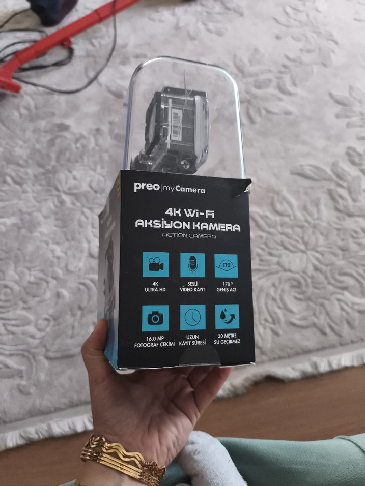 Preo 4K Wi-Fi Aksiyon Kamerası Beyaz - Görsel 2