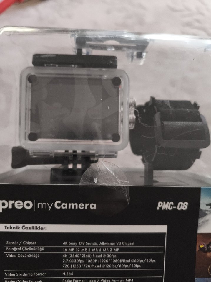 Preo 4K Wi-Fi Aksiyon Kamerası Beyaz - Görsel 5