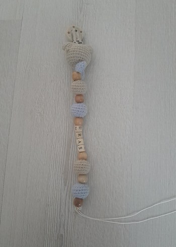 Gri Ayıcık Figürlü Emzik Askısı - Görsel 3