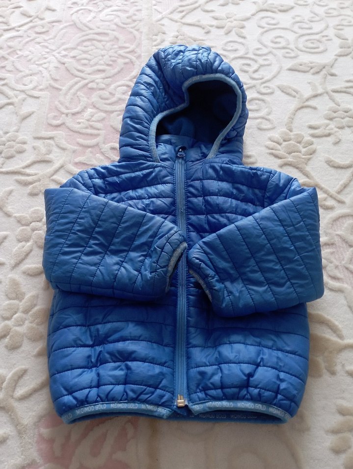 Mavi Erkek Çocuk Fermuarlı Polar Mont - Görsel 5