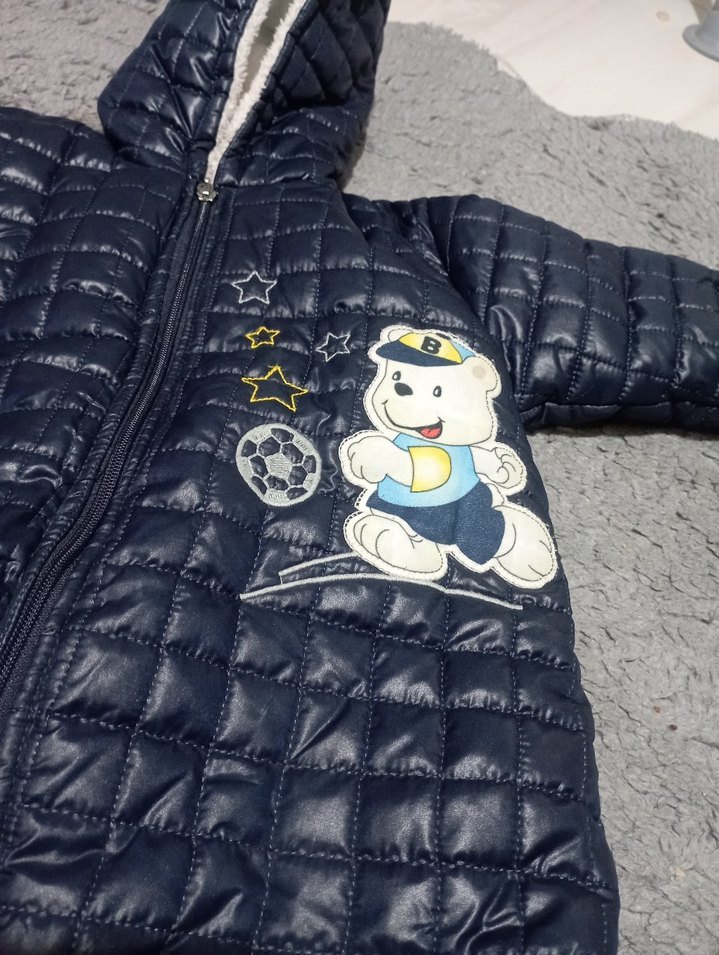 Lacivert Kapüşonlu Erkek Bebek Tulumu - Görsel 2