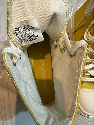 36 Beden sarı Renk Converse orjnal