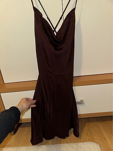 H&M saten elbise