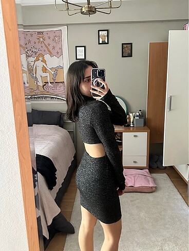 Zara Zara sırt detaylı elbise