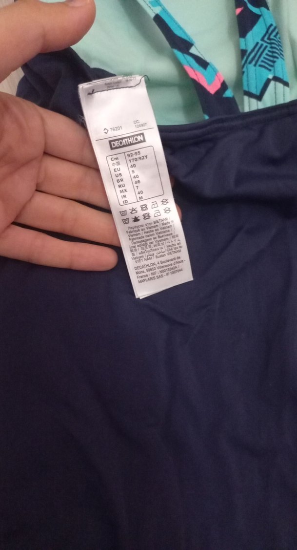 Mavi Desenli Kadın Mayo - Görsel 5