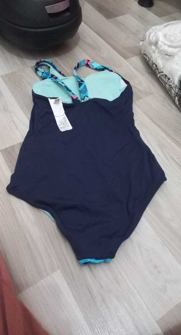 Mavi Desenli Kadın Mayo - Görsel 4