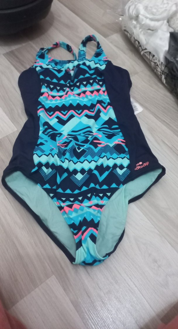 Mavi Desenli Kadın Mayo - Görsel 3