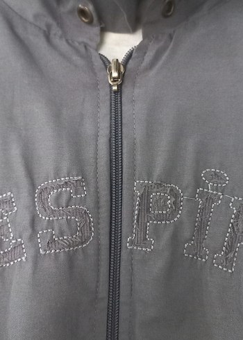 Gri Kapüşonlu Fermuarlı Kadın Ceket - Görsel 9