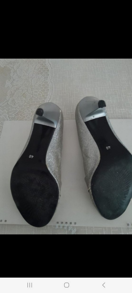 Gri Topuklu Kadın Abiye Ayakkabı - Görsel 3