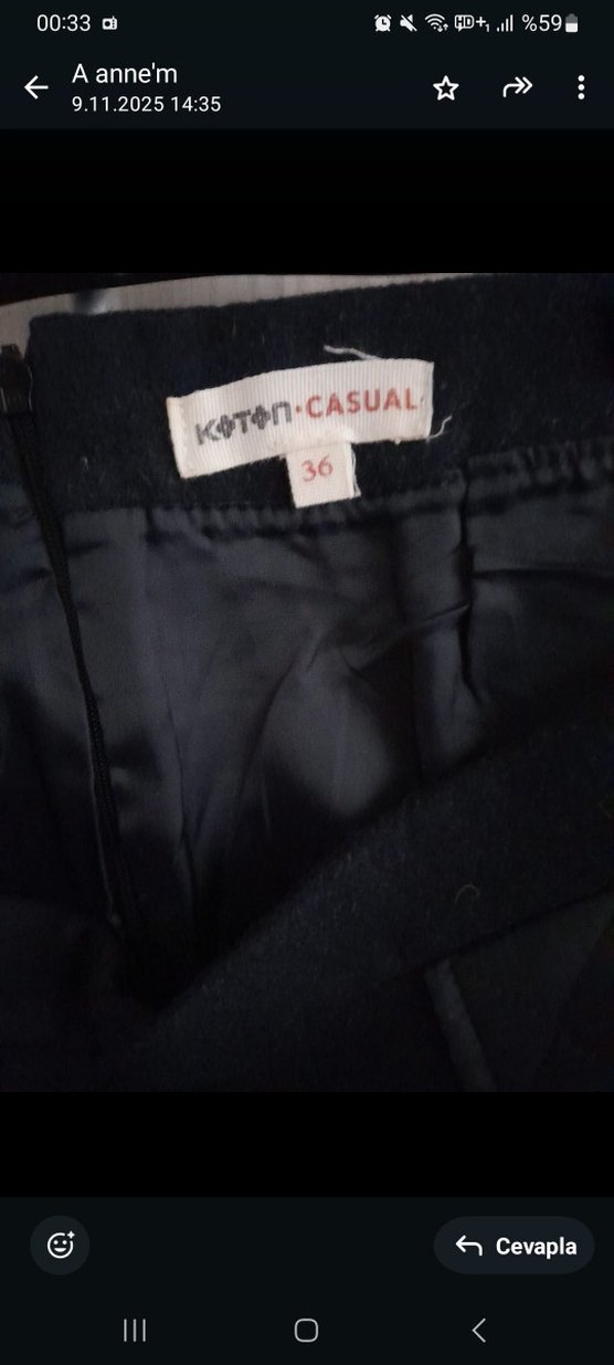 Koton Siyah Mini Etek - Görsel 5