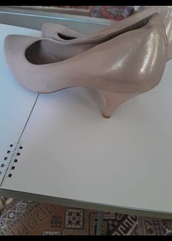 Bej Stiletto Topuklu Kadın Ayakkabı - Görsel 2